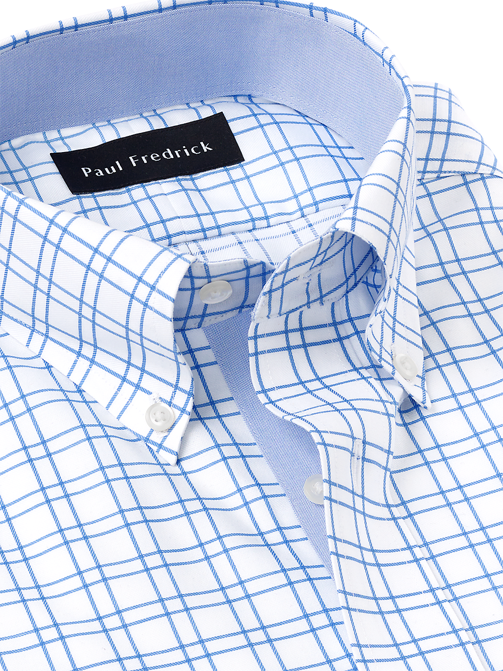 Alternate Image of Non-iron Cotton Check Dress Shirt With Contrast Trim-2