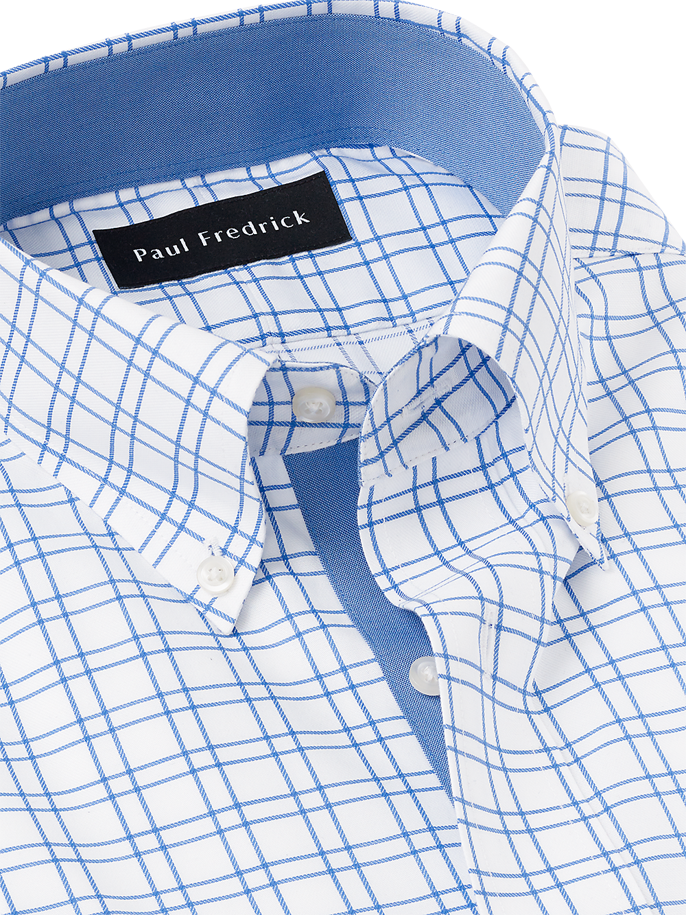 Alternate Image of Non-iron Cotton Check Dress Shirt With Contrast Trim-2