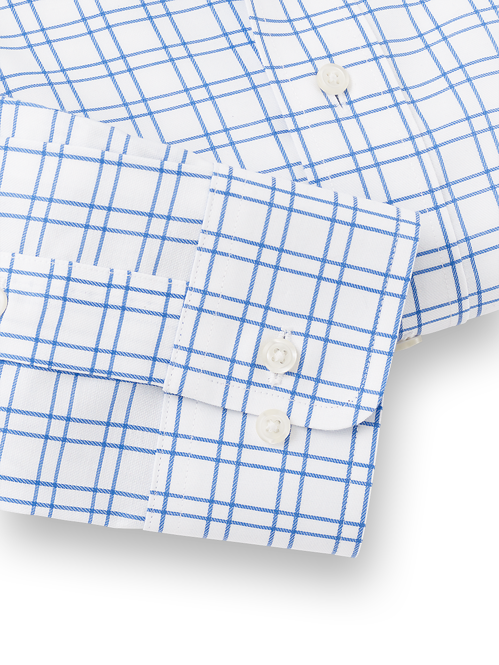 Alternate Image of Non-iron Cotton Check Dress Shirt With Contrast Trim-3