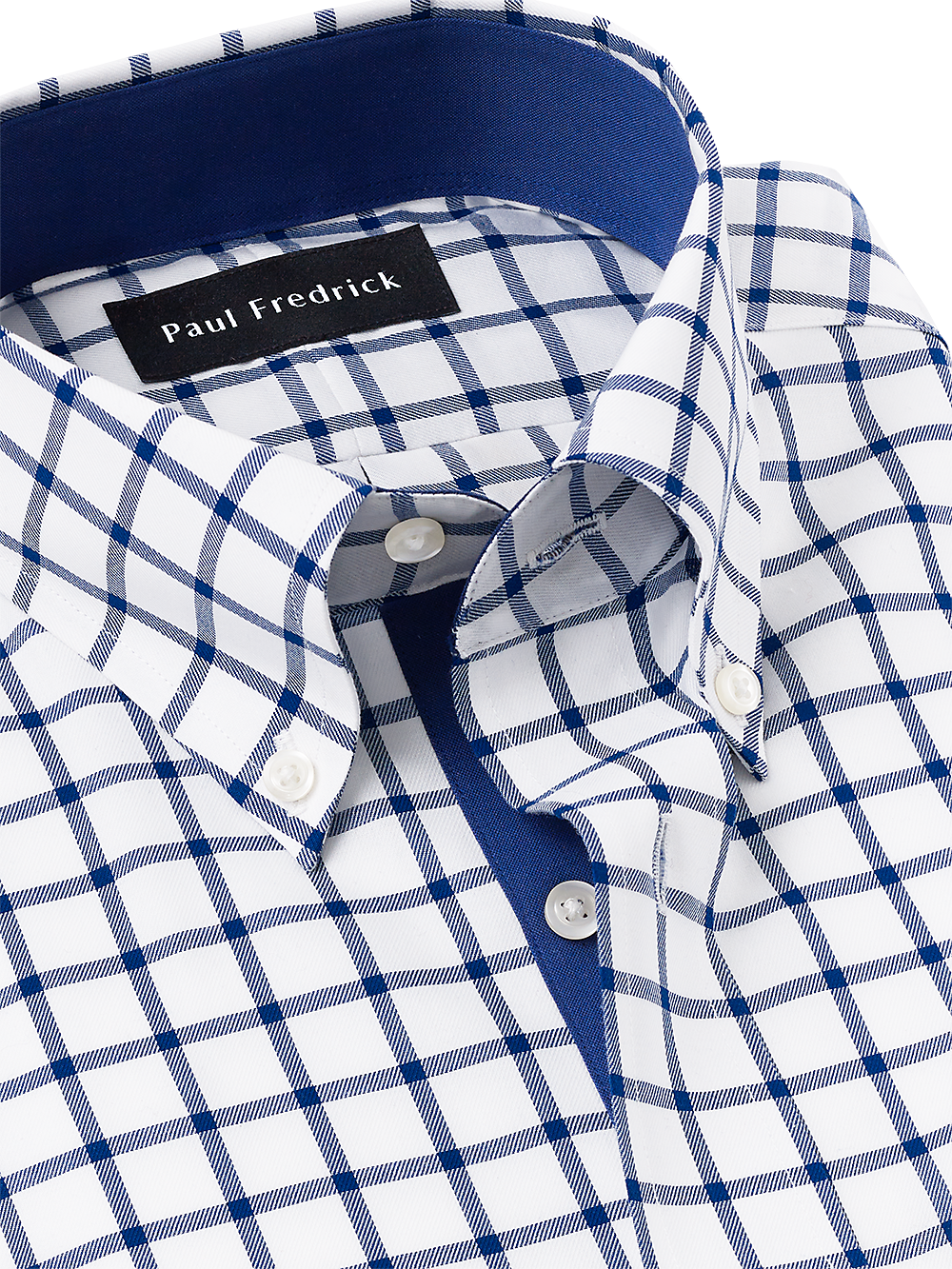 Alternate Image of Non-iron Cotton Check Dress Shirt With Contrast Trim-2