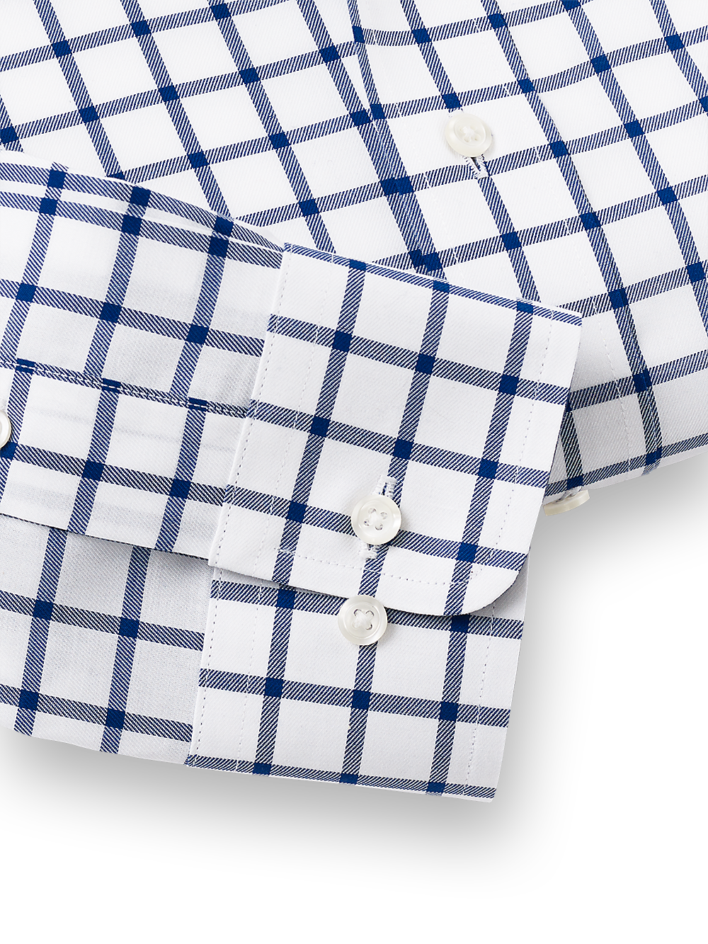 Alternate Image of Non-iron Cotton Check Dress Shirt With Contrast Trim-3