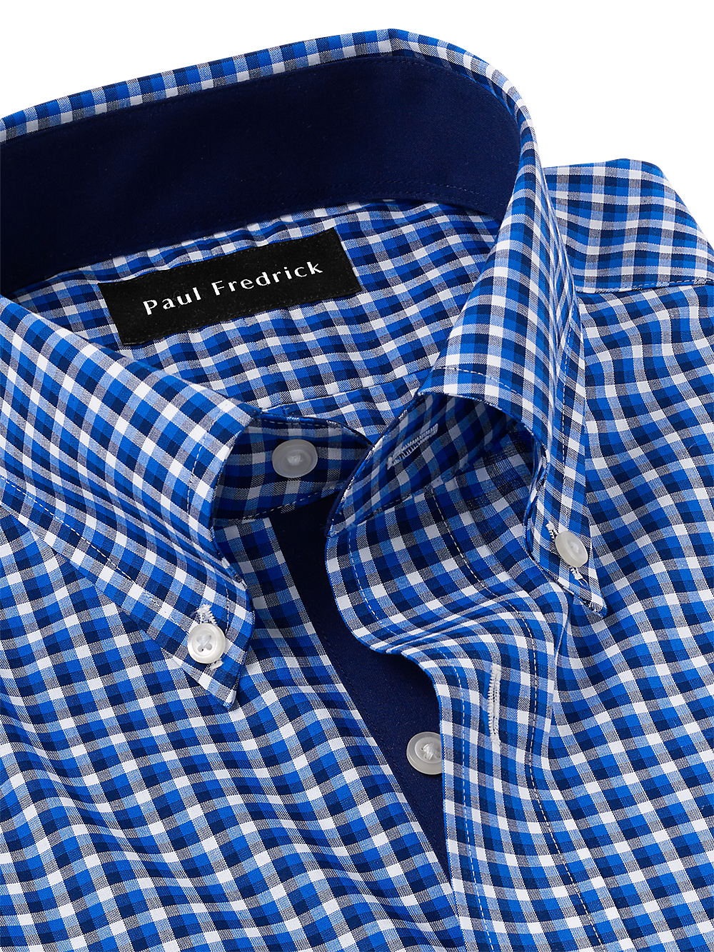 Alternate Image of Non-iron Cotton Check Dress Shirt With Contrast Trim-6