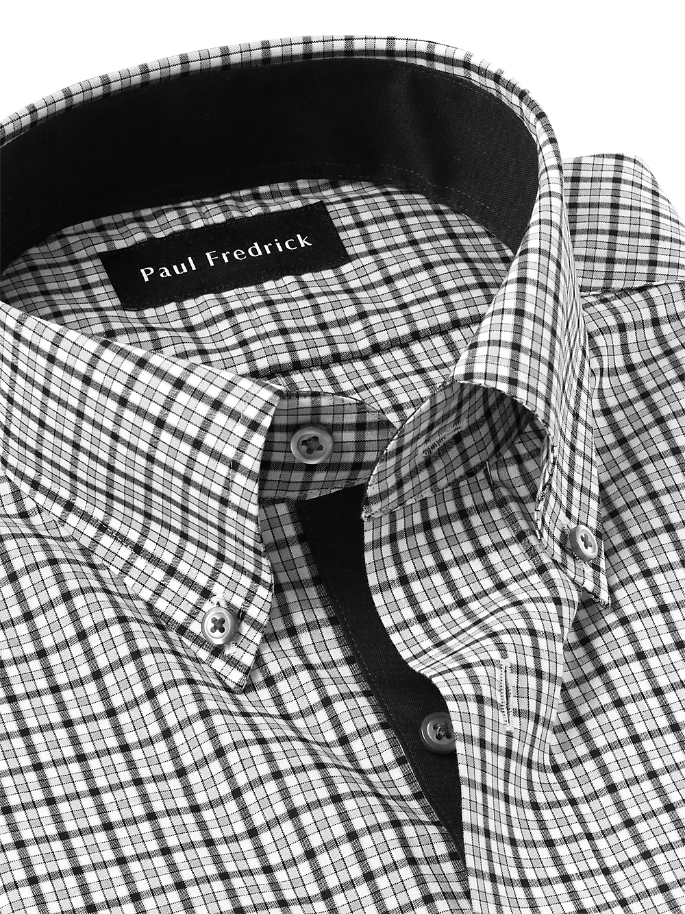 Alternate Image of Non-iron Cotton Check Dress Shirt With Contrast Trim-6