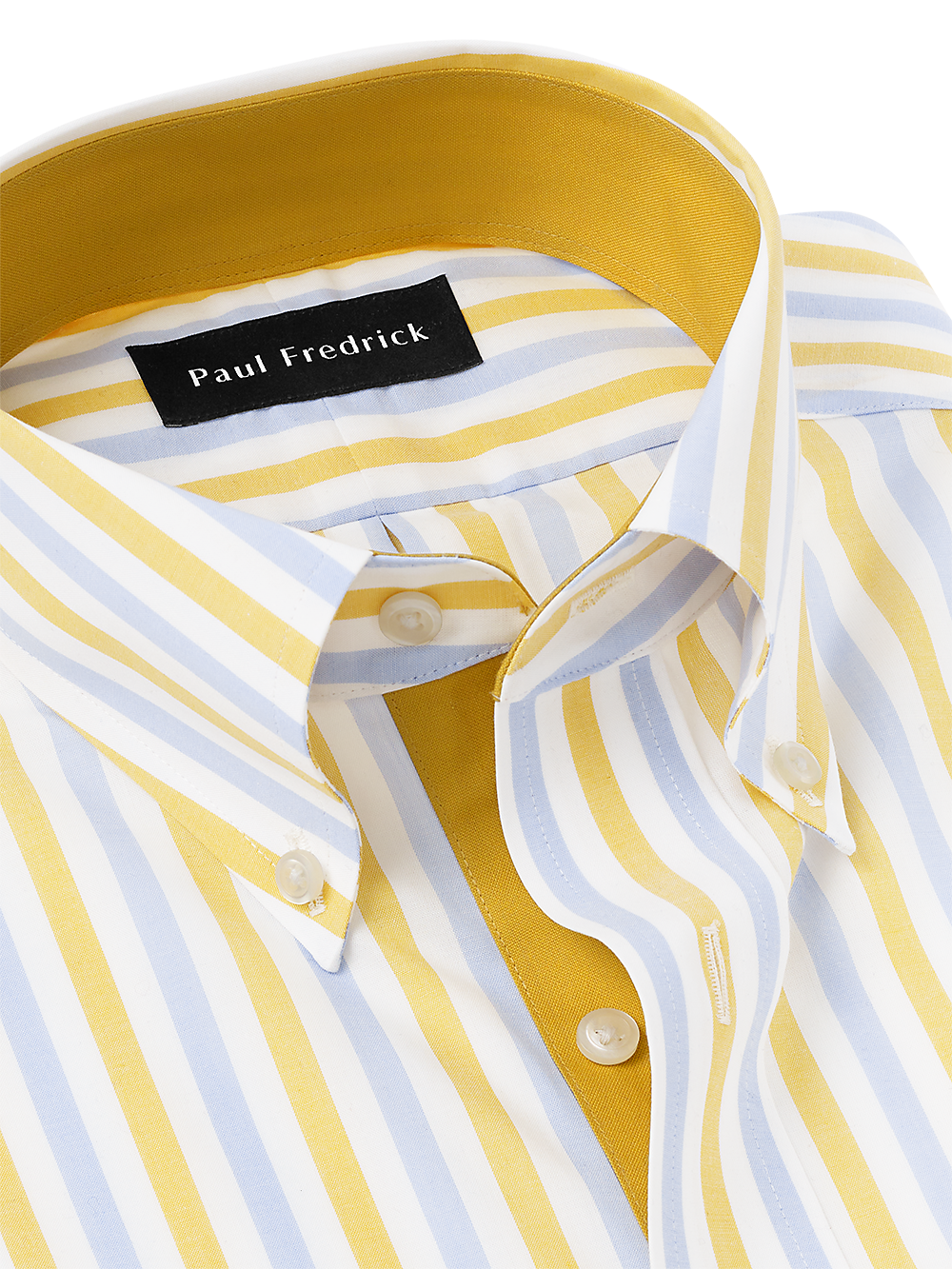 Alternate Image of Non-iron Cotton Stripe Dress Shirt With Contrast Trim-6