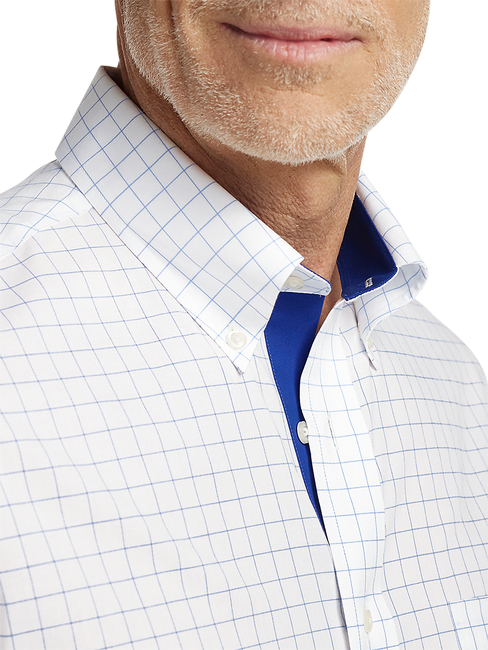 Alternate Image of Non-iron Cotton Check Dress Shirt With Contrast Trim-2