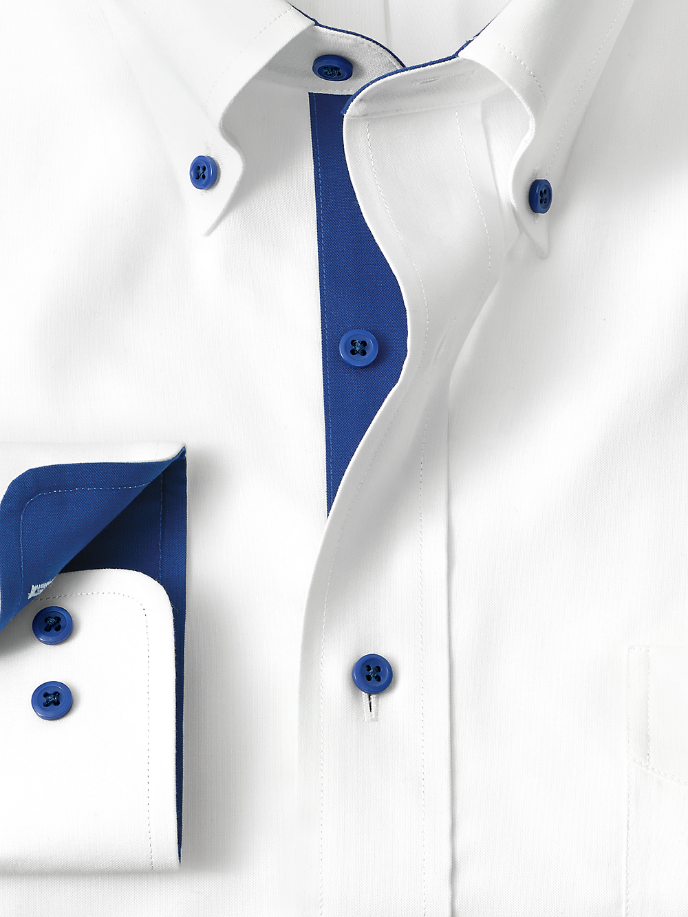 Alternate Image of Comfort Stretch Non-iron Solid Dress Shirt With Contrast Trim-5