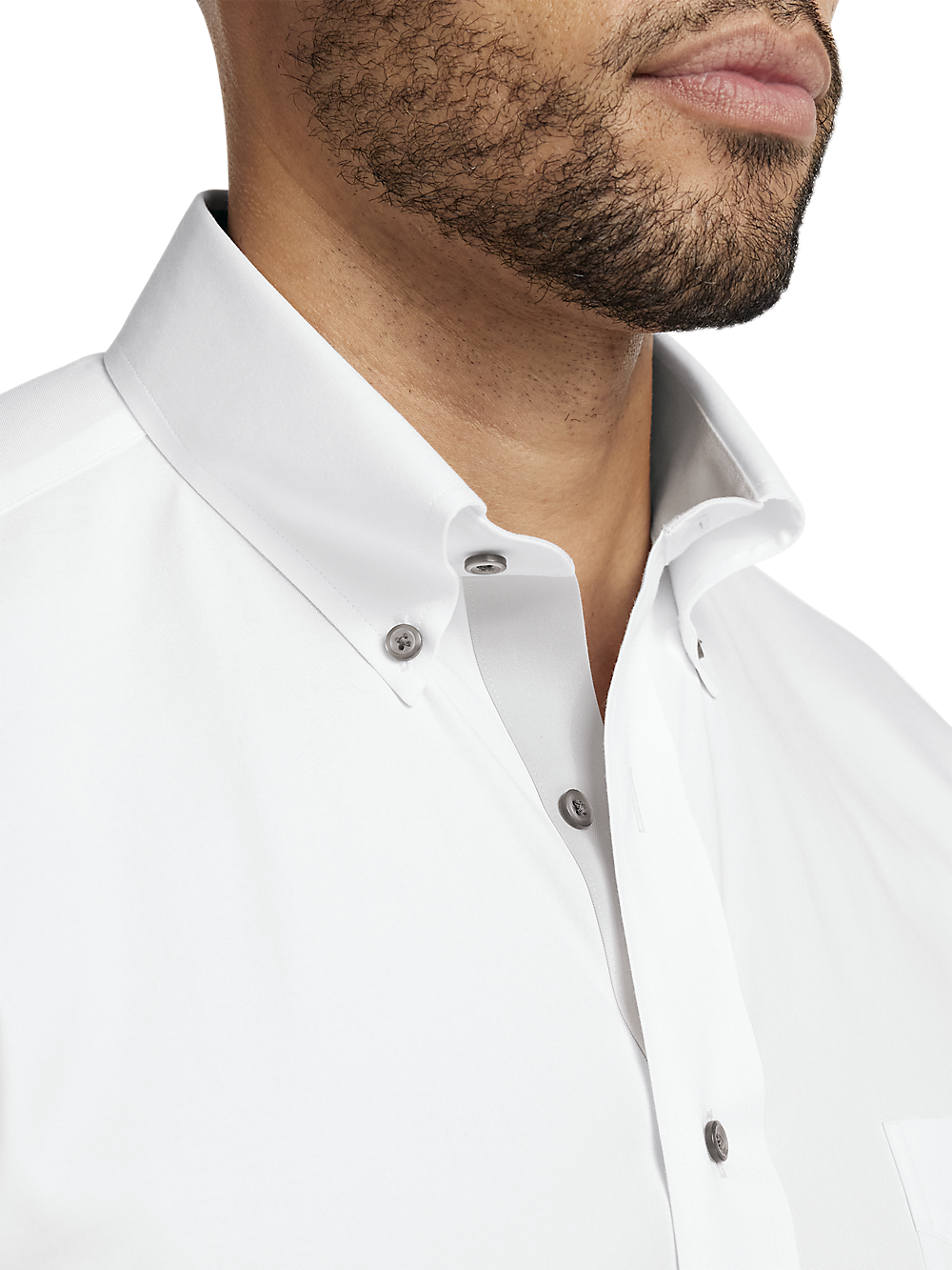 Alternate Image of Comfort Stretch Non-iron Solid Dress Shirt With Contrast Trim-2