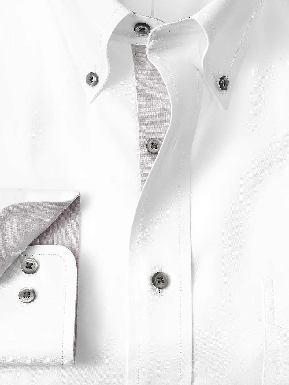 Alternate Image of Comfort Stretch Non-iron Solid Dress Shirt With Contrast Trim-5