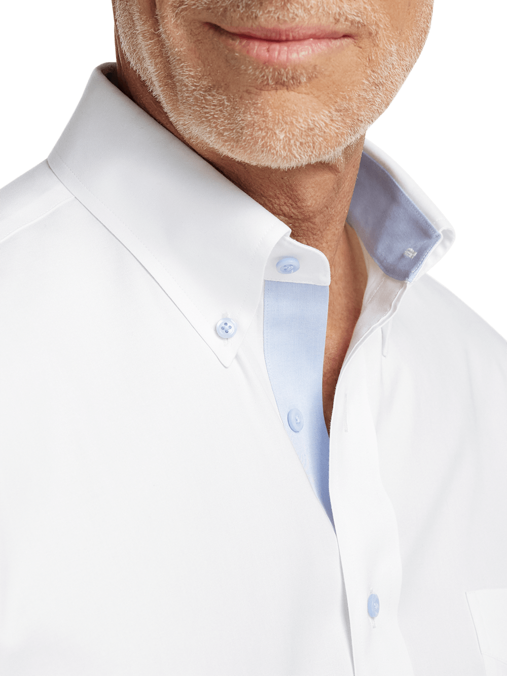 Alternate Image of Comfort Stretch Non-iron Solid Dress Shirt With Contrast Trim-2