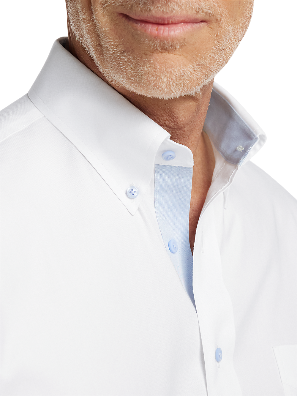 Alternate Image of Comfort Stretch Non-iron Solid Dress Shirt With Contrast Trim-2