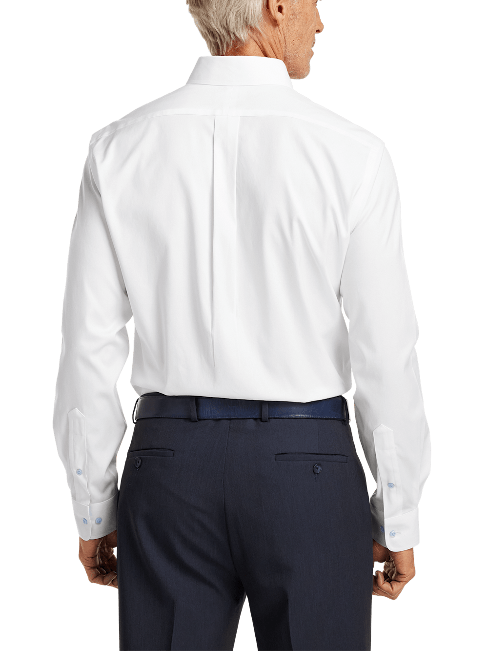 Alternate Image of Comfort Stretch Non-iron Solid Dress Shirt With Contrast Trim-4