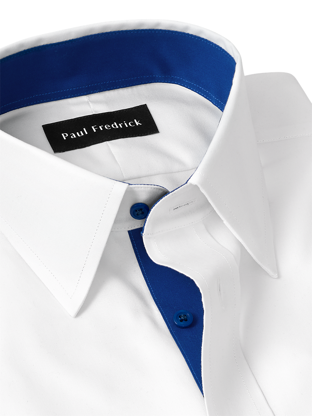 Alternate Image of Comfort Stretch Non-iron Solid Dress Shirt With Contrast Trim-6