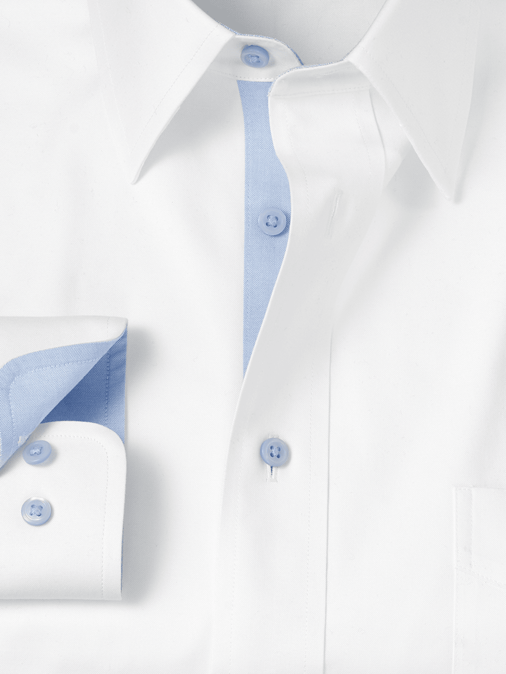 Alternate Image of Comfort Stretch Non-iron Solid Dress Shirt With Contrast Trim-5