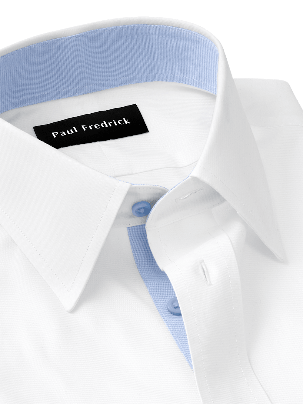 Alternate Image of Comfort Stretch Non-iron Solid Dress Shirt With Contrast Trim-6