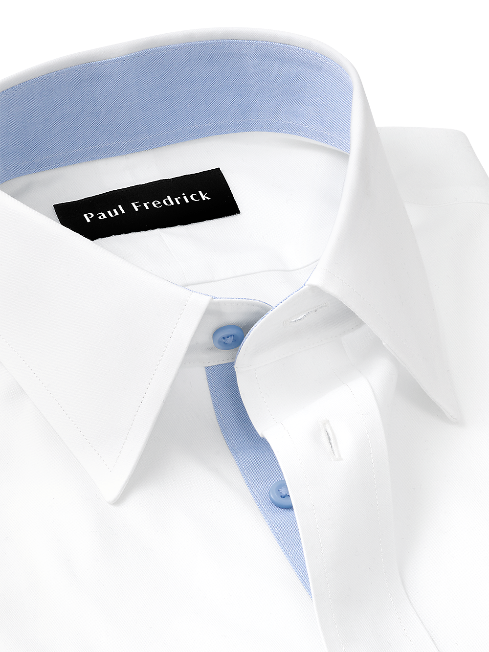 Alternate Image of Comfort Stretch Non-iron Solid Dress Shirt With Contrast Trim-6