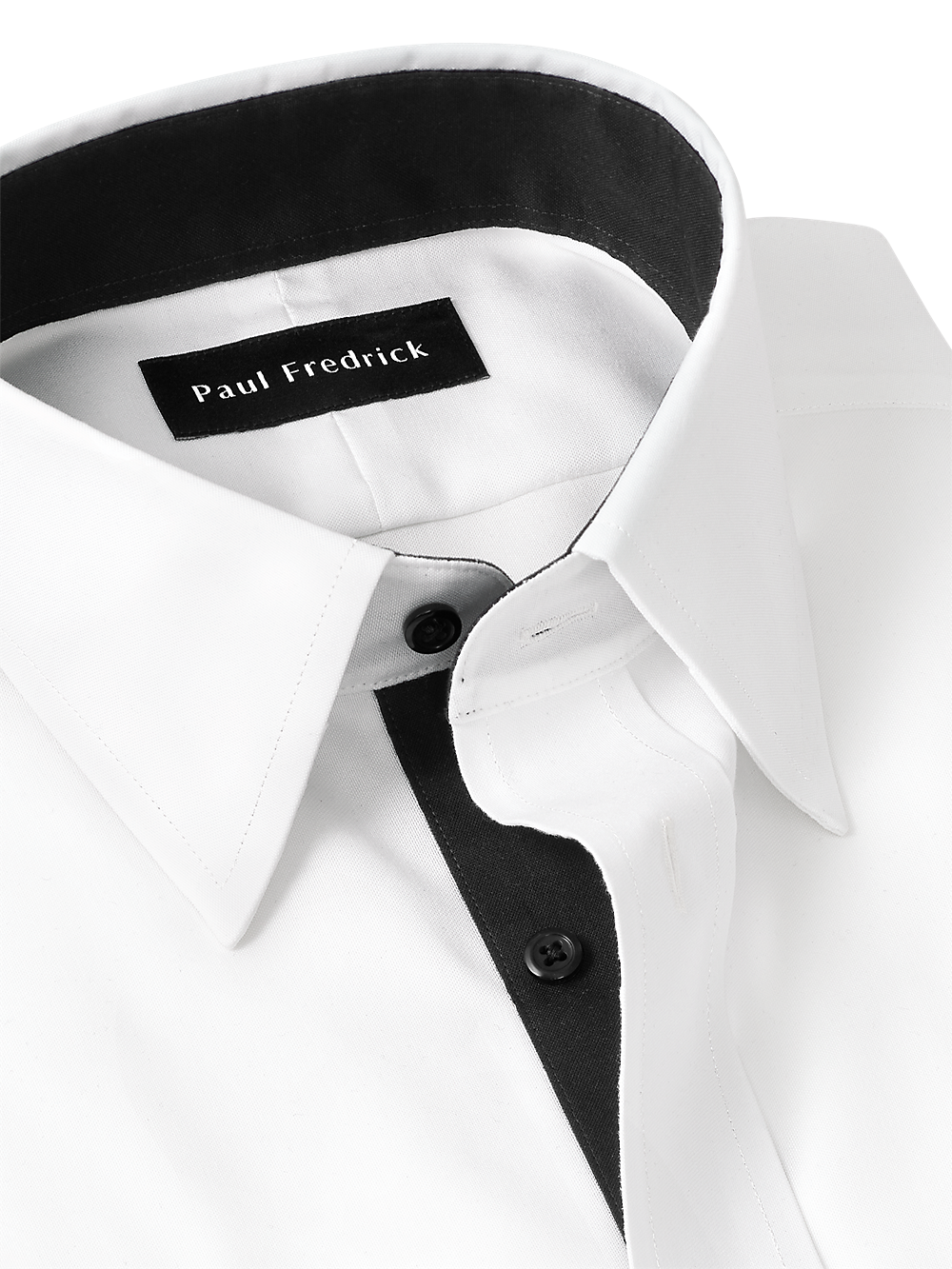 Alternate Image of Comfort Stretch Non-iron Solid Dress Shirt With Contrast Trim-6