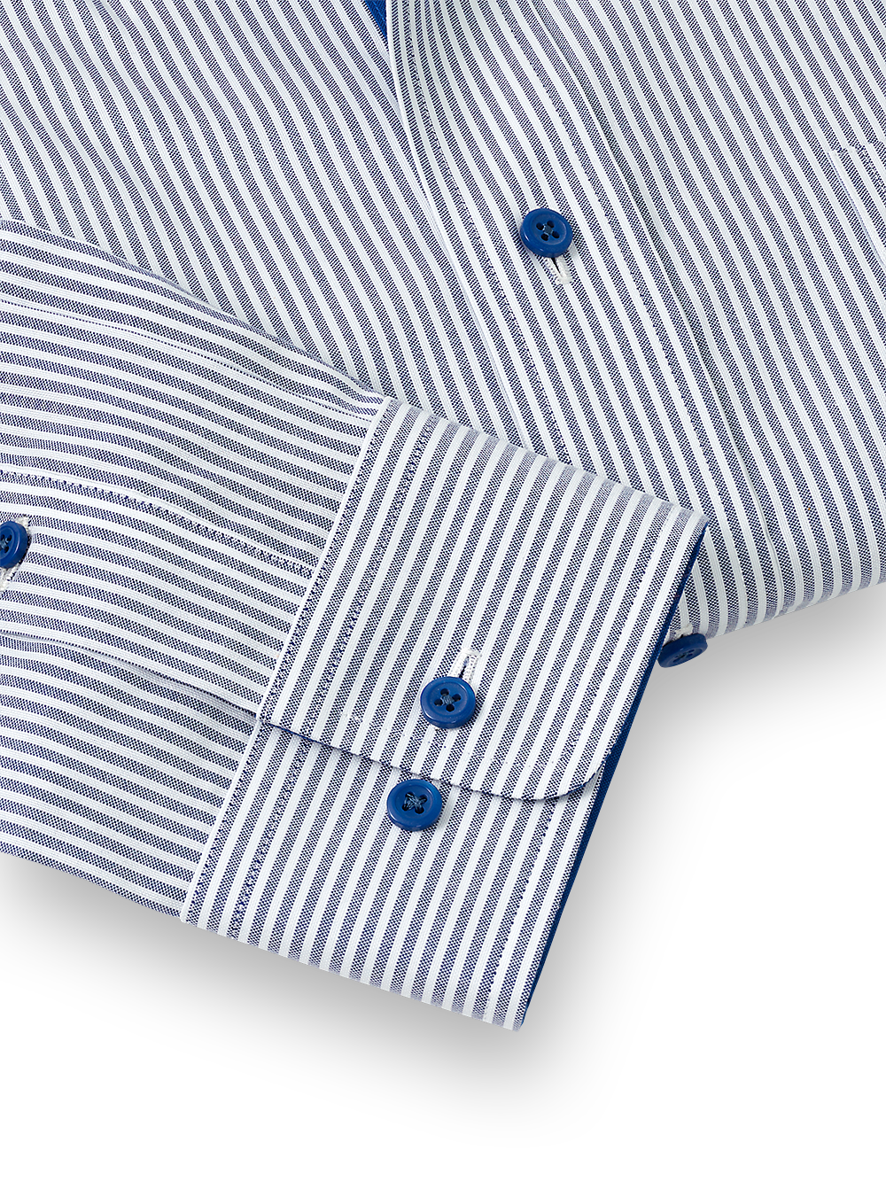 Alternate Image of Comfort Stretch Non-iron Stripe Dress Shirt With Contrast Trim-3