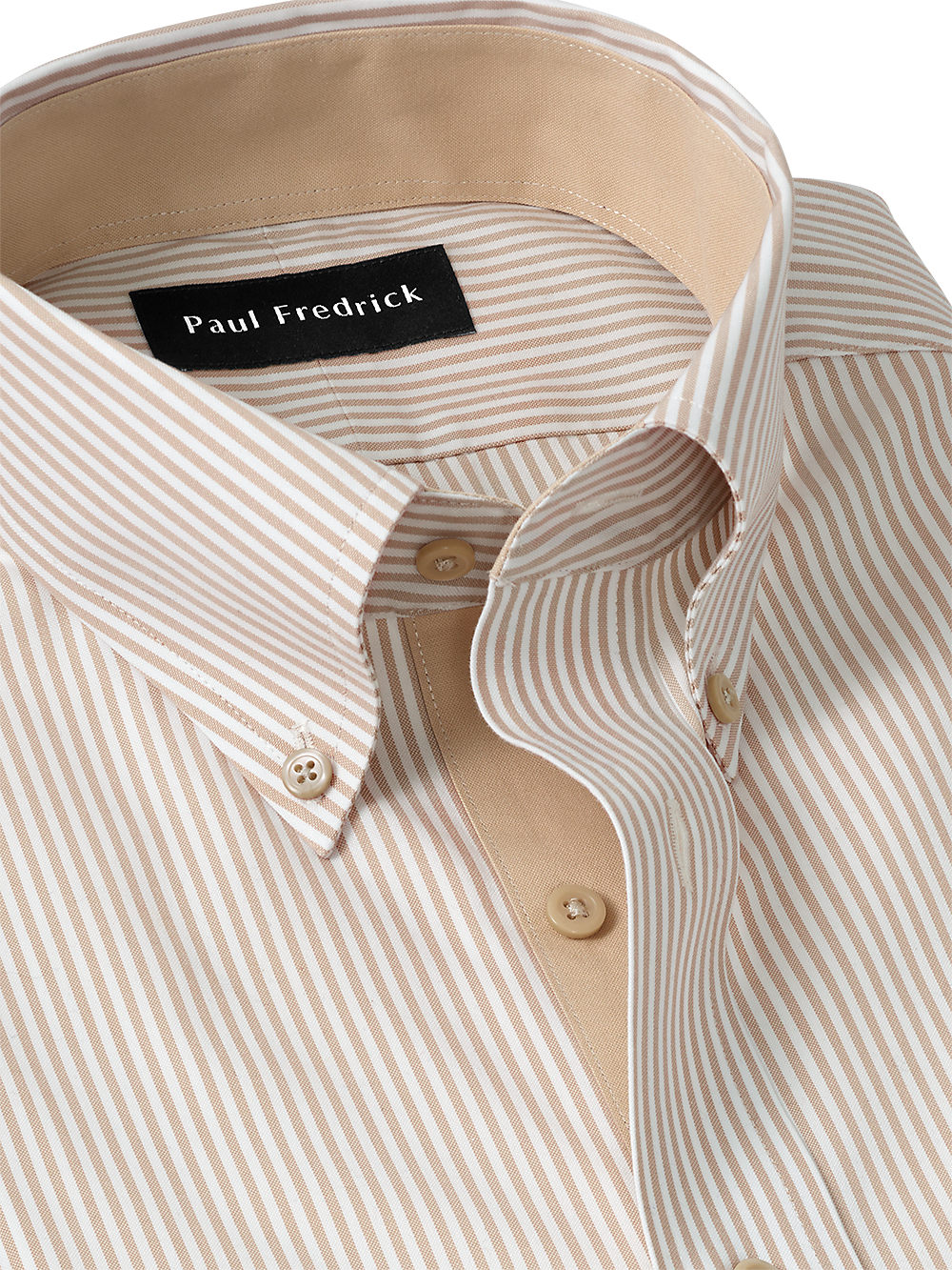 Alternate Image of Comfort Stretch Non-iron Stripe Dress Shirt With Contrast Trim-2