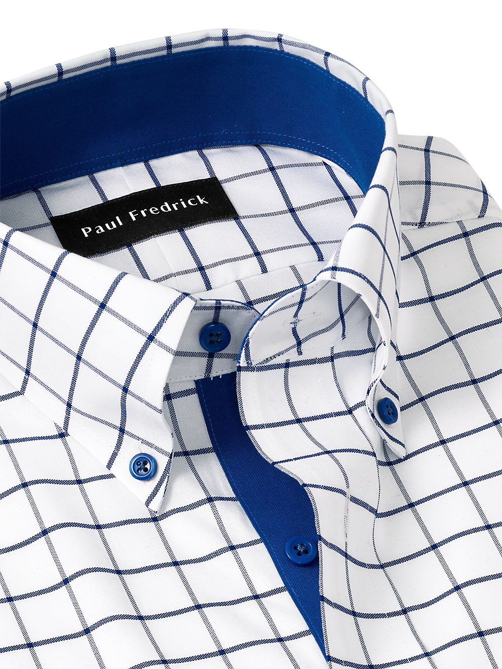 Alternate Image of Comfort Stretch Non-iron Check Dress Shirt With Contrast Trim-2