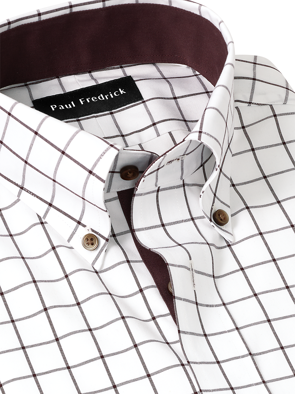 Alternate Image of Comfort Stretch Non-iron Check Dress Shirt With Contrast Trim-3