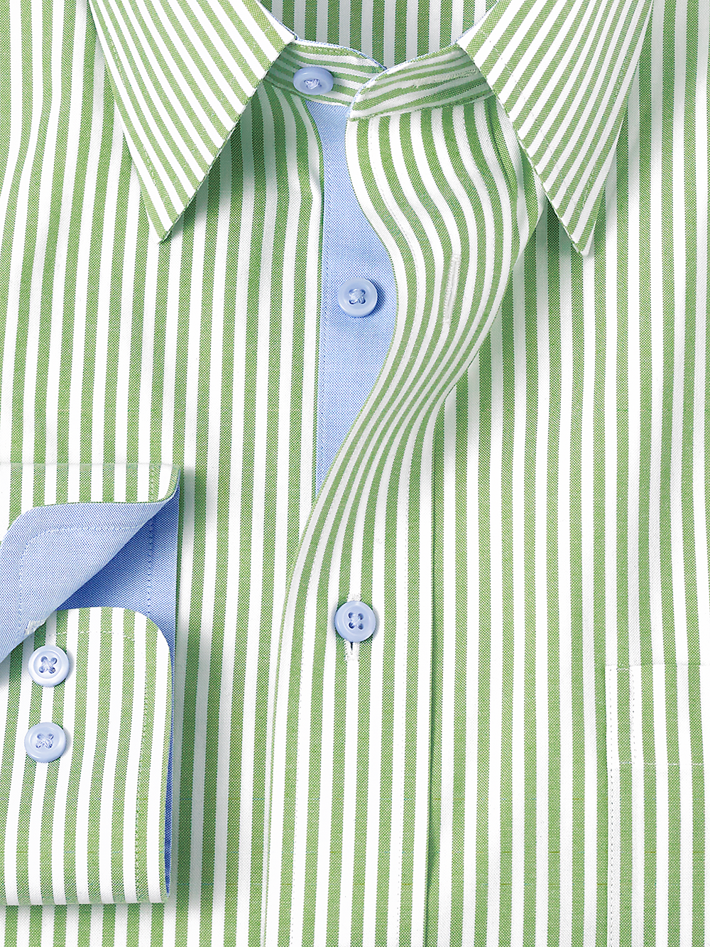 Alternate Image of Comfort Stretch Non-iron Stripe Dress Shirt With Contrast Trim-5