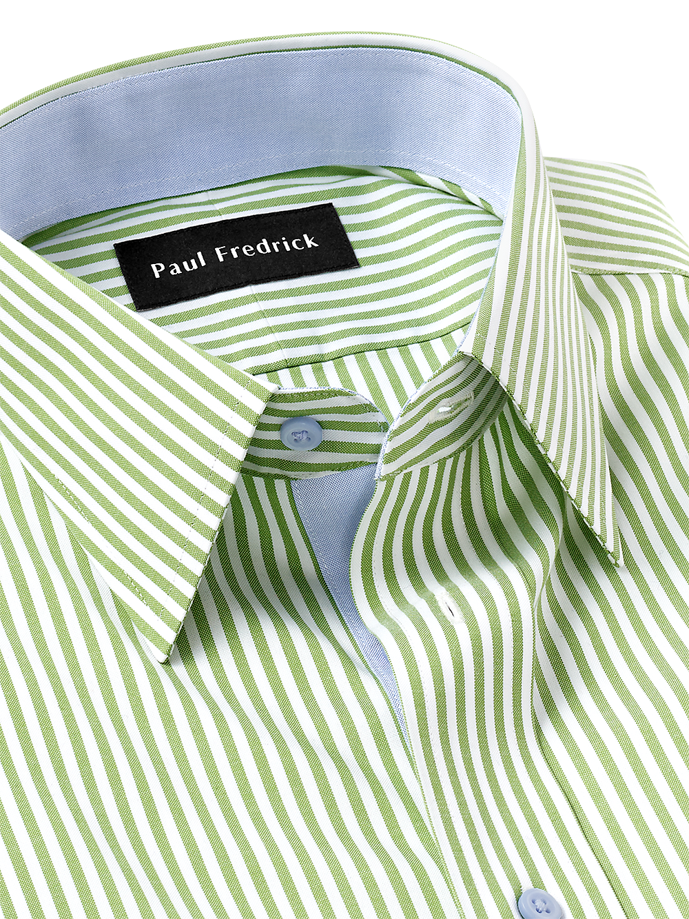 Alternate Image of Comfort Stretch Non-iron Stripe Dress Shirt With Contrast Trim-6