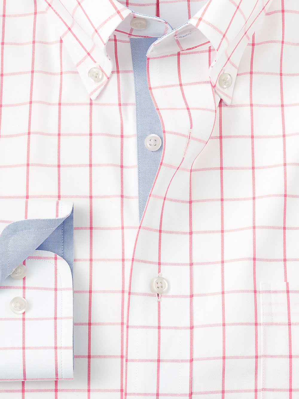 Alternate Image of Comfort Stretch Non-iron Check Dress Shirt With Contrast Trim-5