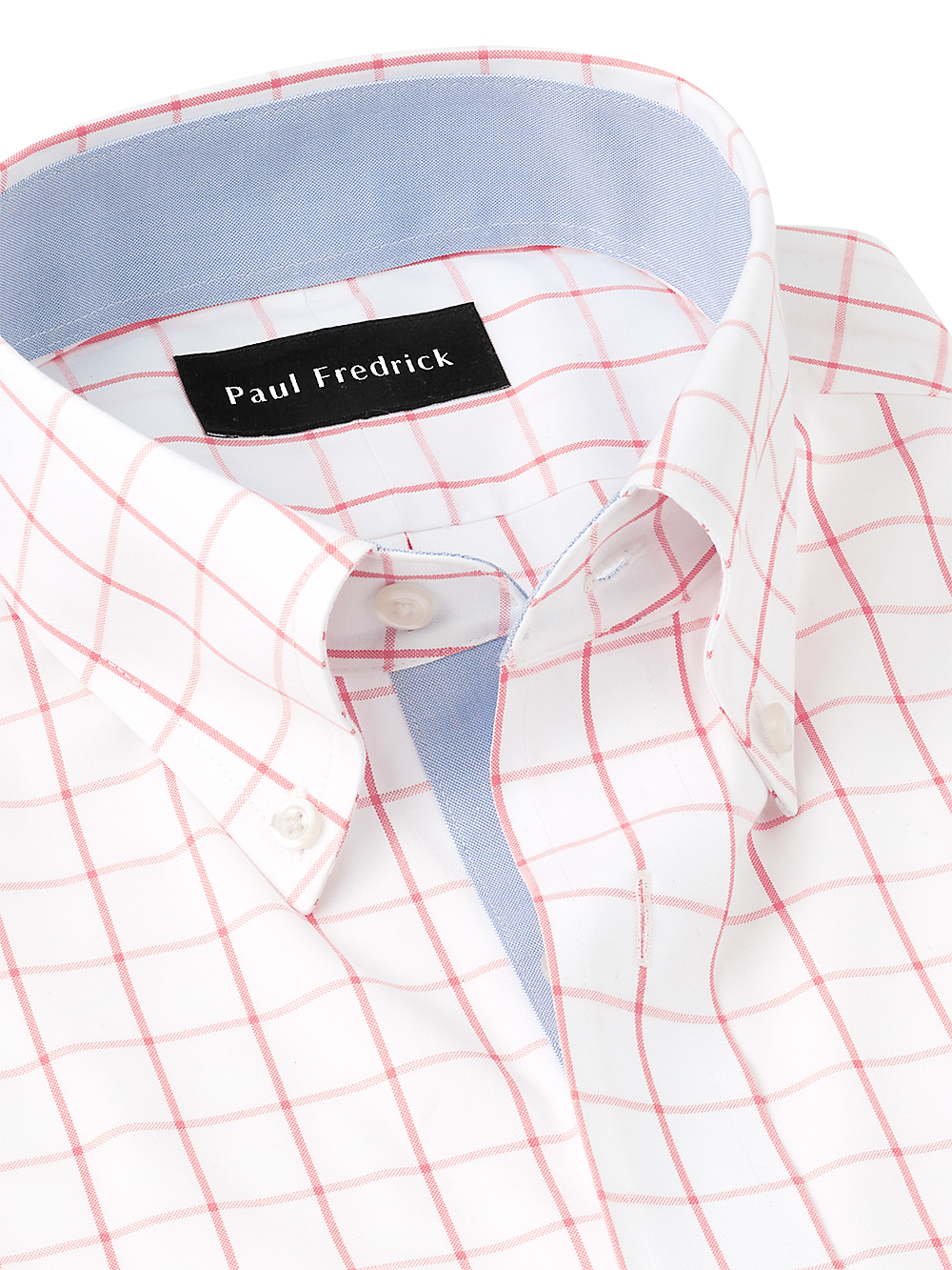 Alternate Image of Comfort Stretch Non-iron Check Dress Shirt With Contrast Trim-6