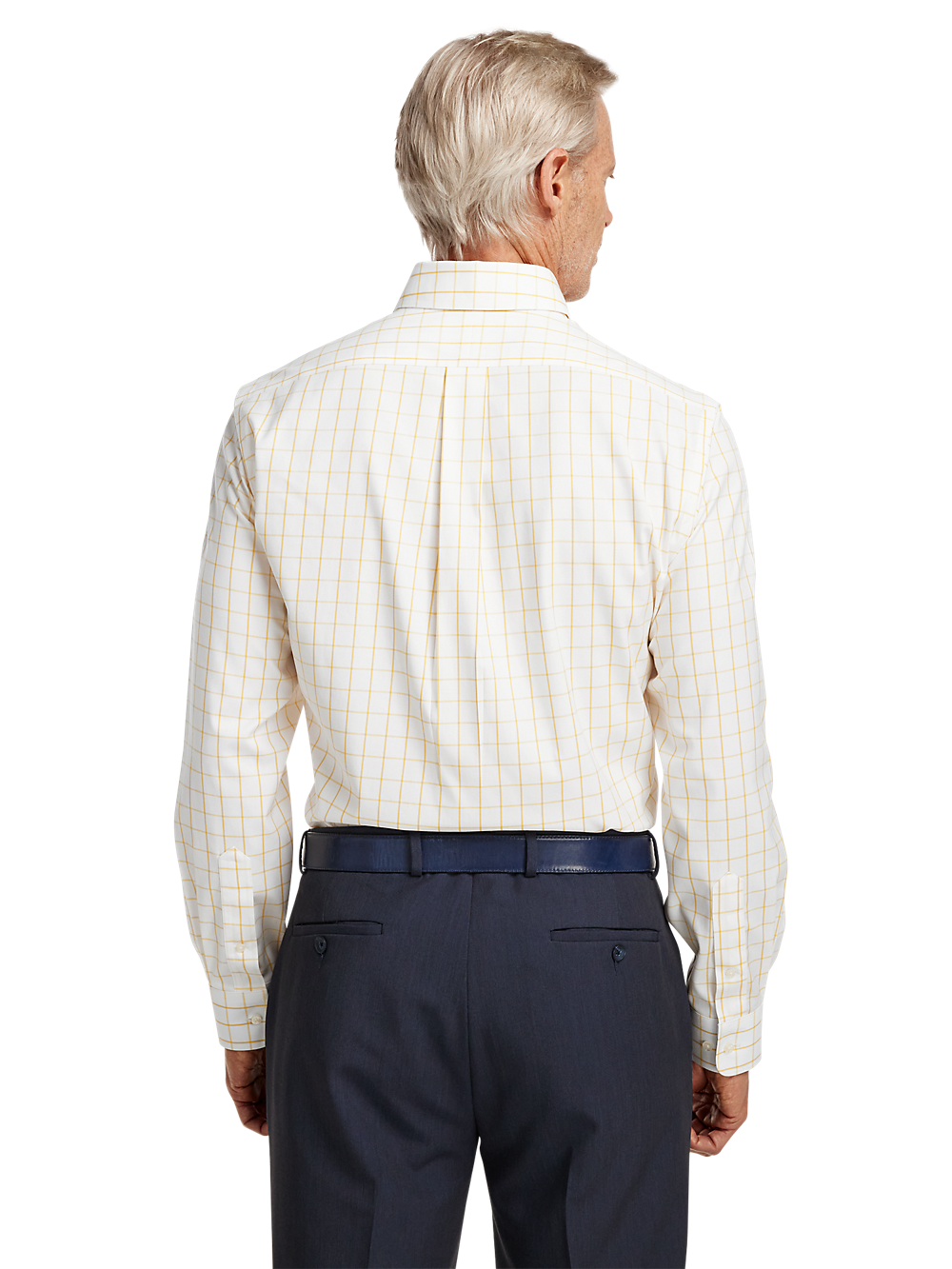 Alternate Image of Comfort Stretch Non-iron Check Dress Shirt With Contrast Trim-4