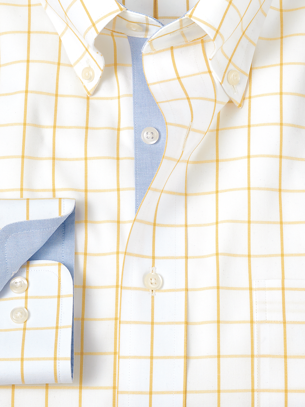 Alternate Image of Comfort Stretch Non-iron Check Dress Shirt With Contrast Trim-5