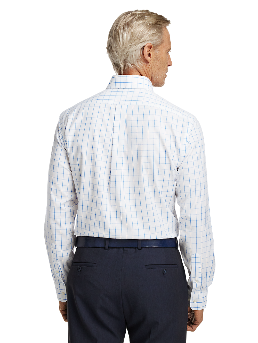 Alternate Image of Comfort Stretch Non-iron Check Dress Shirt With Contrast Trim-4