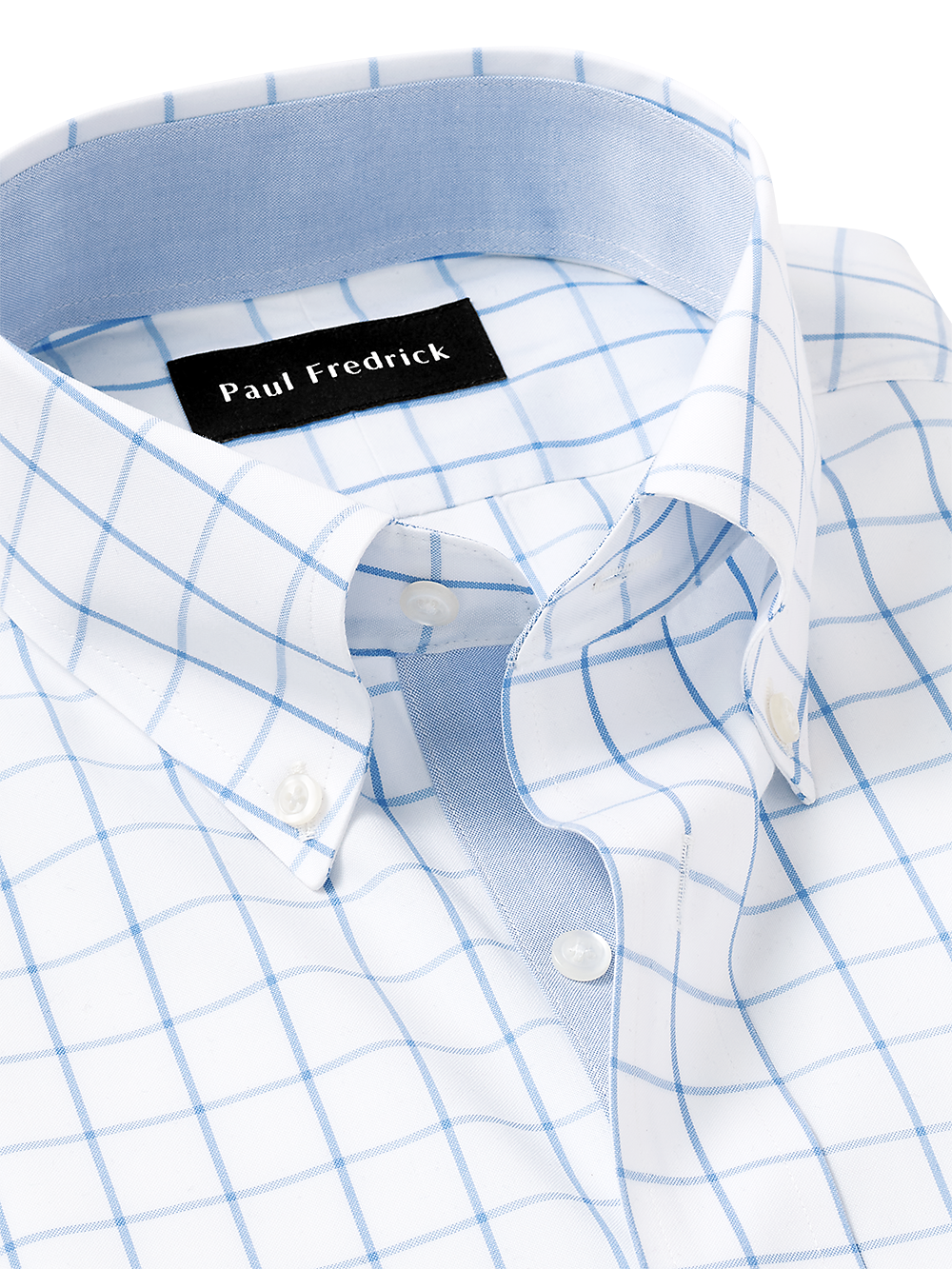 Alternate Image of Comfort Stretch Non-iron Check Dress Shirt With Contrast Trim-6