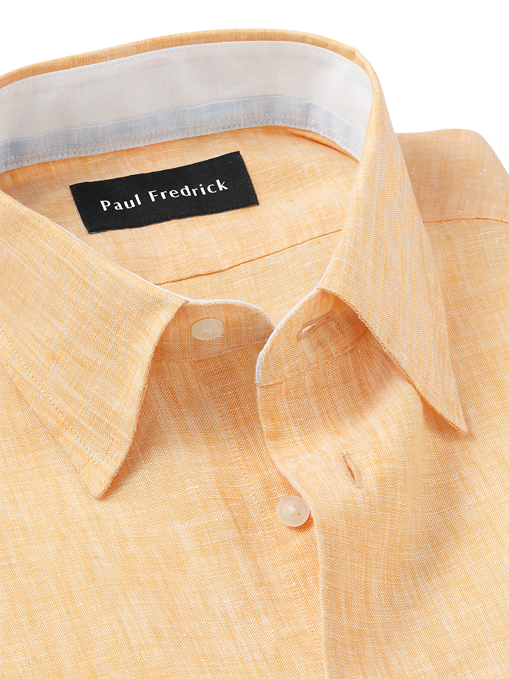 Alternate Image of Non-iron Linen Solid Dress Shirt With Contrast Trim-6