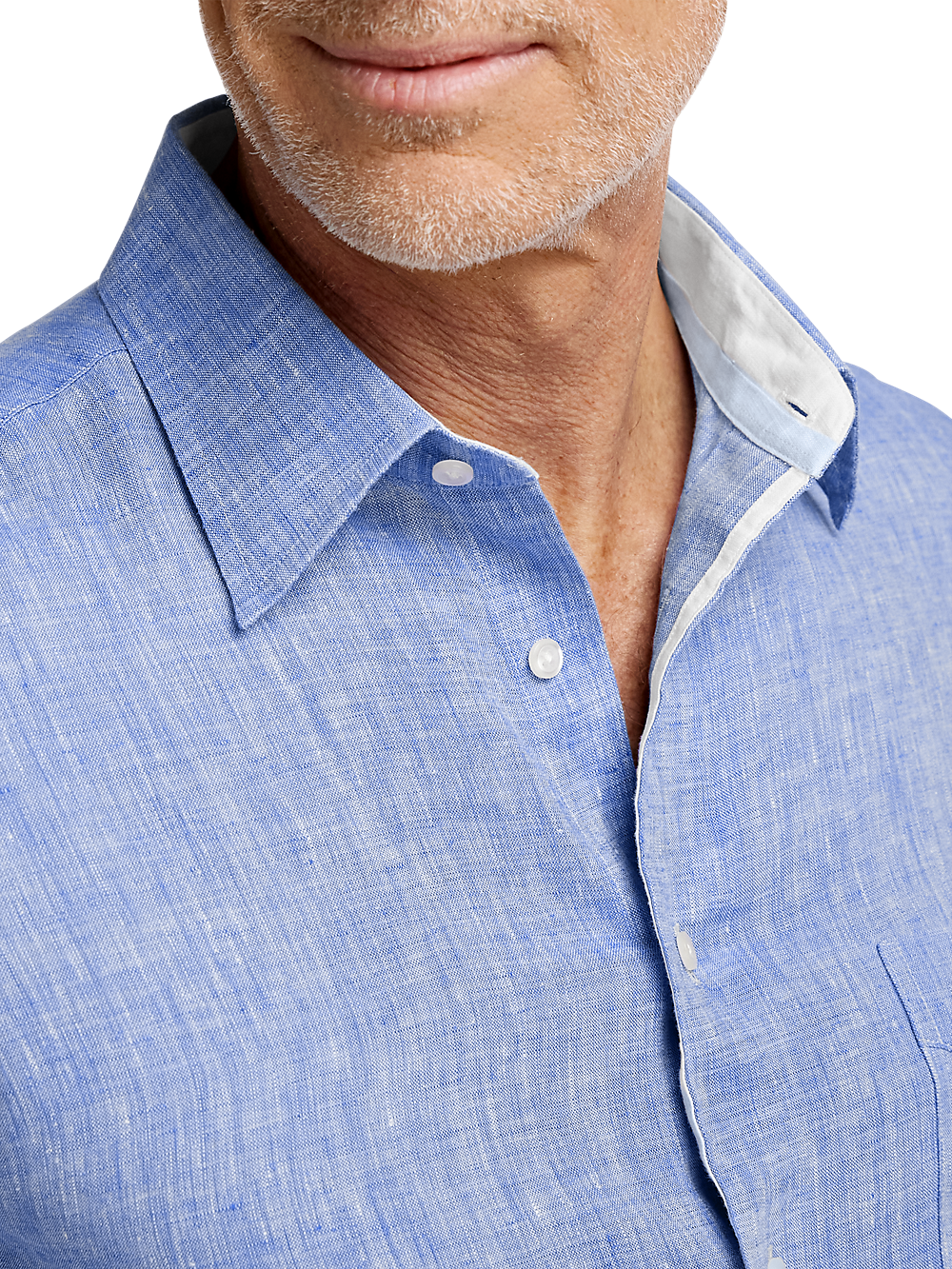 Alternate Image of Non-iron Linen Solid Dress Shirt With Contrast Trim-2