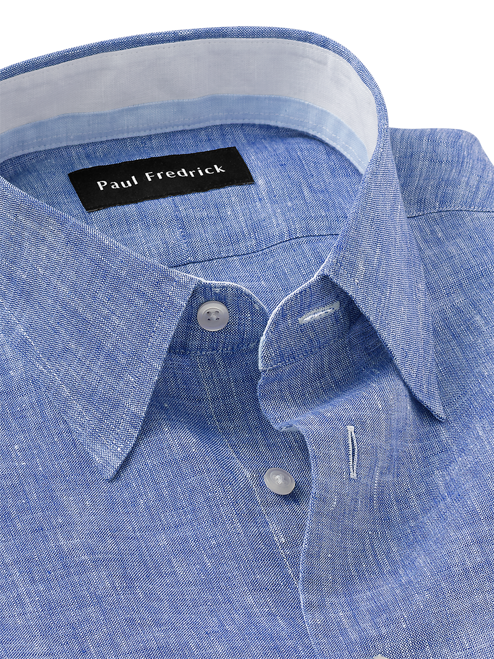 Alternate Image of Non-iron Linen Solid Dress Shirt With Contrast Trim-6