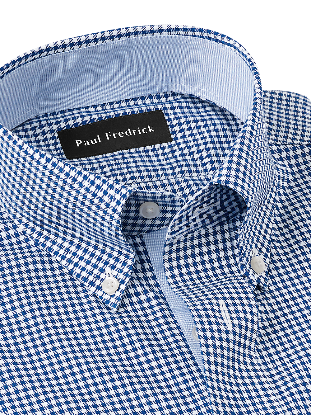 Alternate Image of Non-iron Cotton Check Dress Shirt With Contrast Trim-2