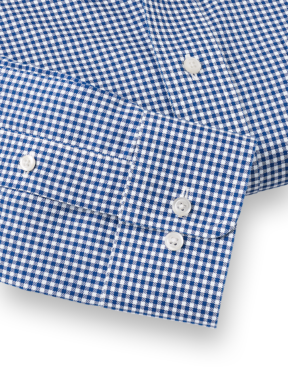 Alternate Image of Non-iron Cotton Check Dress Shirt With Contrast Trim-3