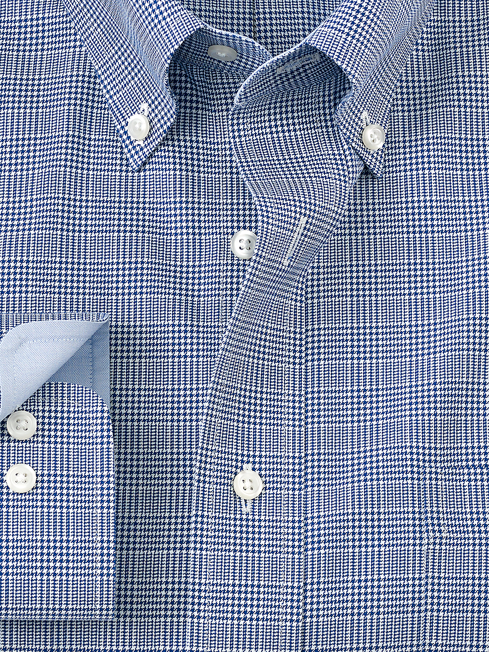 Alternate Image of Non-iron Cotton Plaid Dress Shirt With Contrast Trim-1