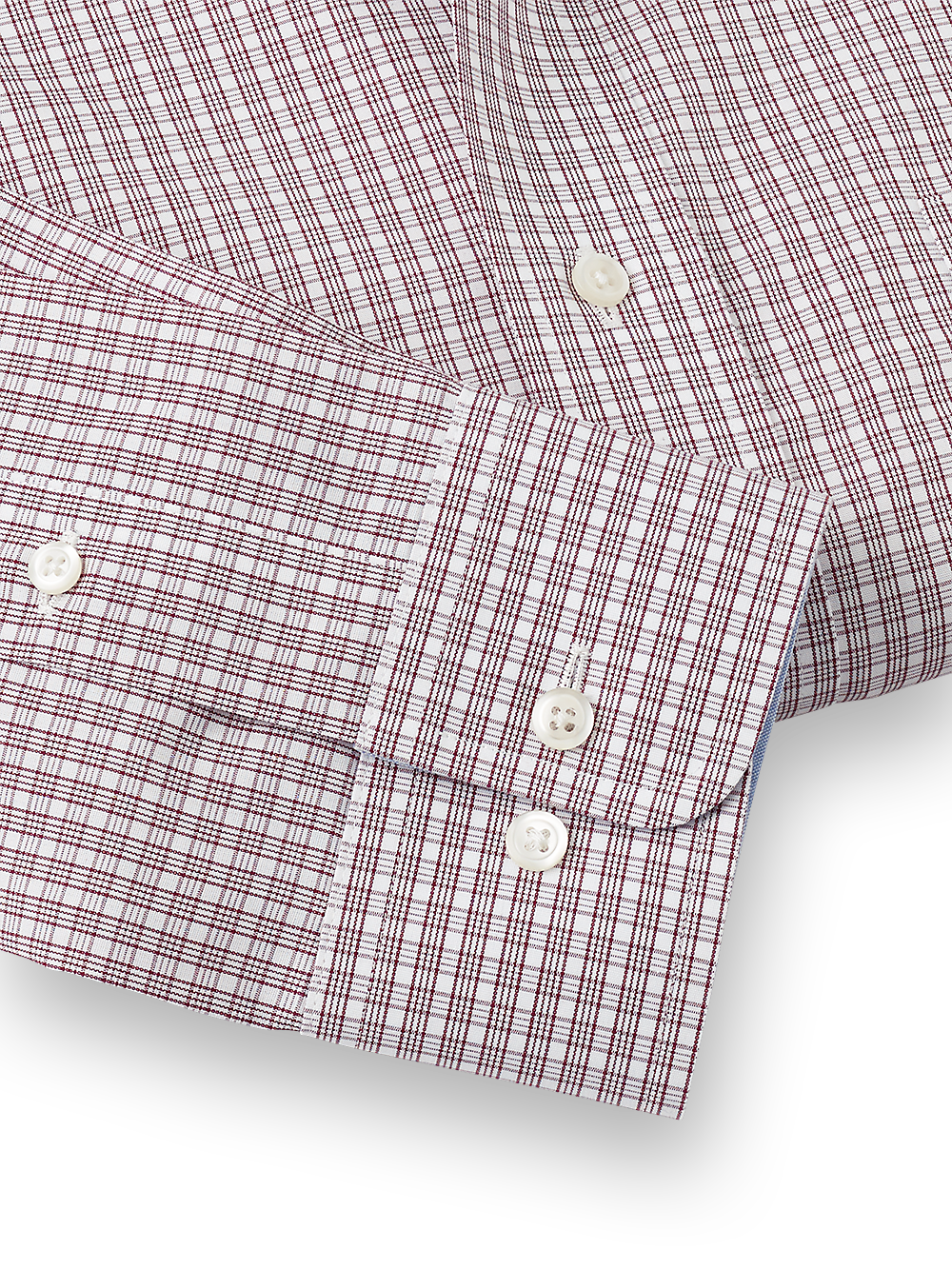 Alternate Image of Non-iron Cotton Plaid Dress Shirt With Contrast Trim-3