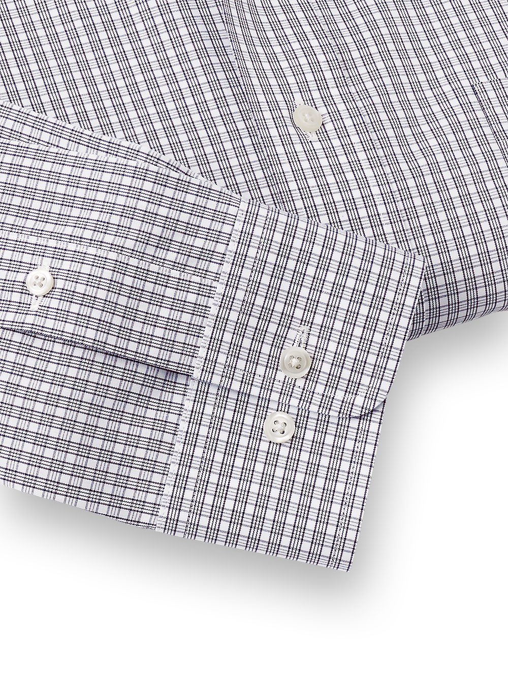 Alternate Image of Non-iron Cotton Plaid Dress Shirt With Contrast Trim-3