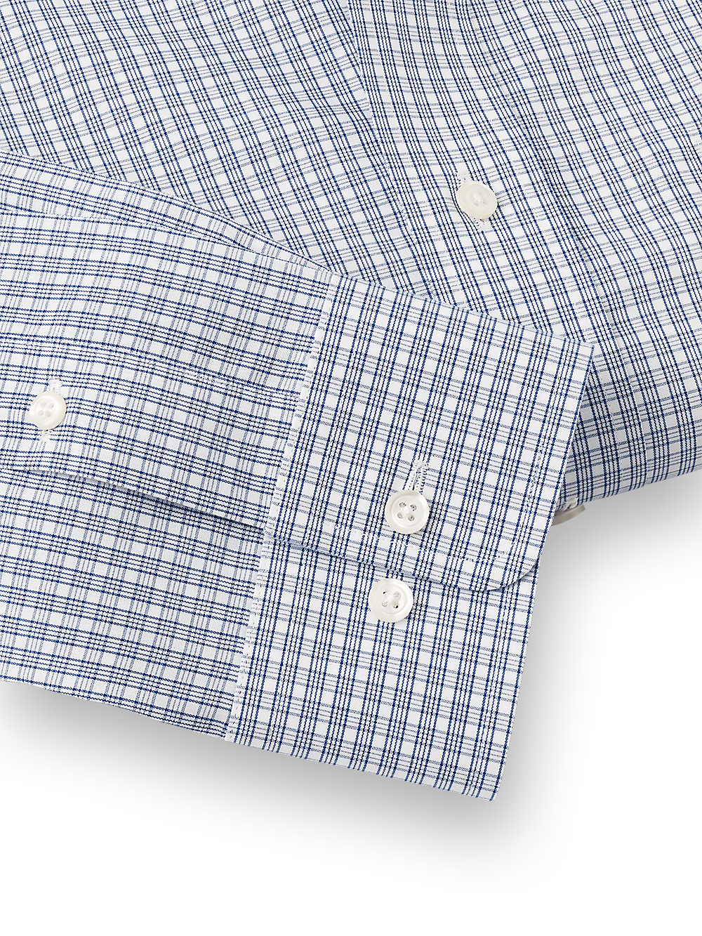 Alternate Image of Non-iron Cotton Plaid Dress Shirt With Contrast Trim-3