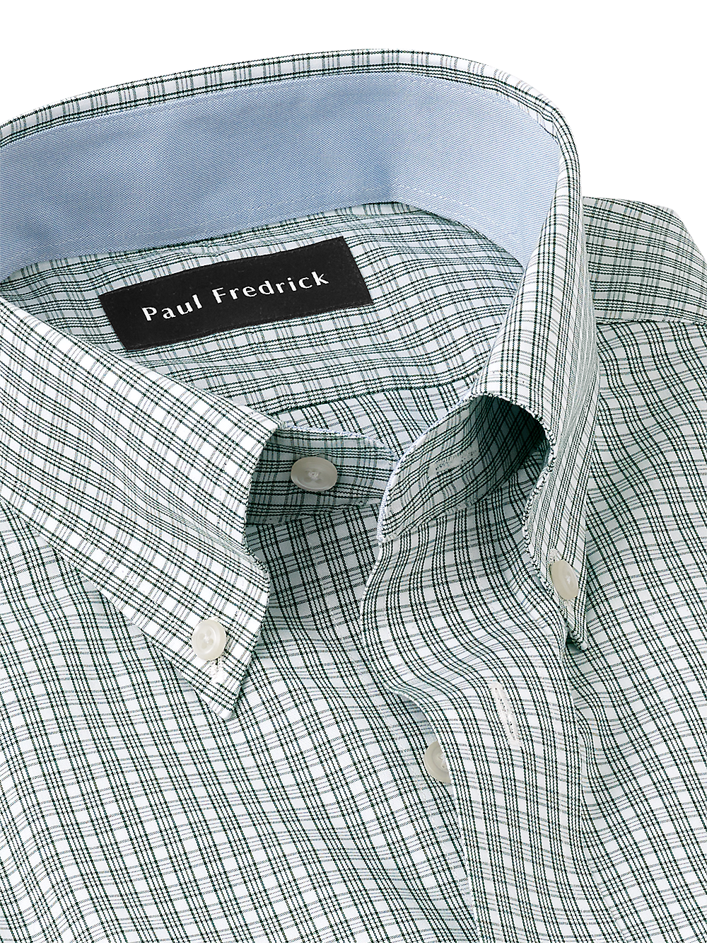 Alternate Image of Non-iron Cotton Plaid Dress Shirt With Contrast Trim-2