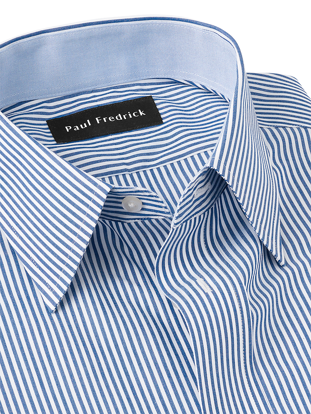 Alternate Image of Non-iron Cotton Stripe Dress Shirt With Contrast Trim-2