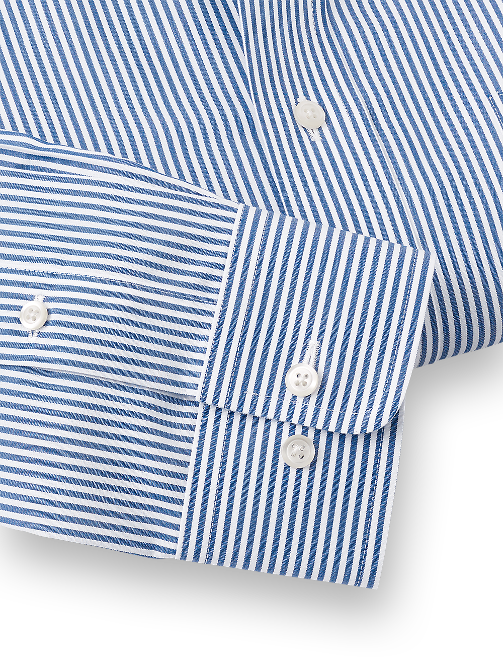 Alternate Image of Non-iron Cotton Stripe Dress Shirt With Contrast Trim-3