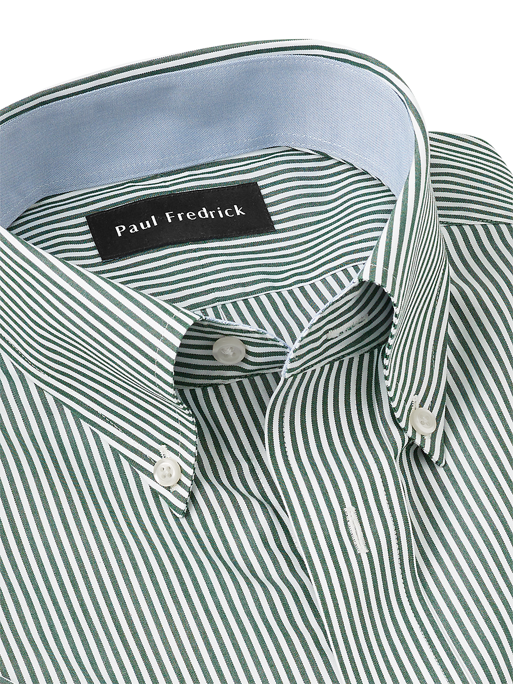 Alternate Image of Non-iron Cotton Stripe Dress Shirt With Contrast Trim-2