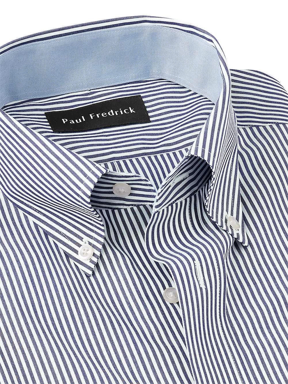 Alternate Image of Non-iron Cotton Stripe Dress Shirt With Contrast Trim-2