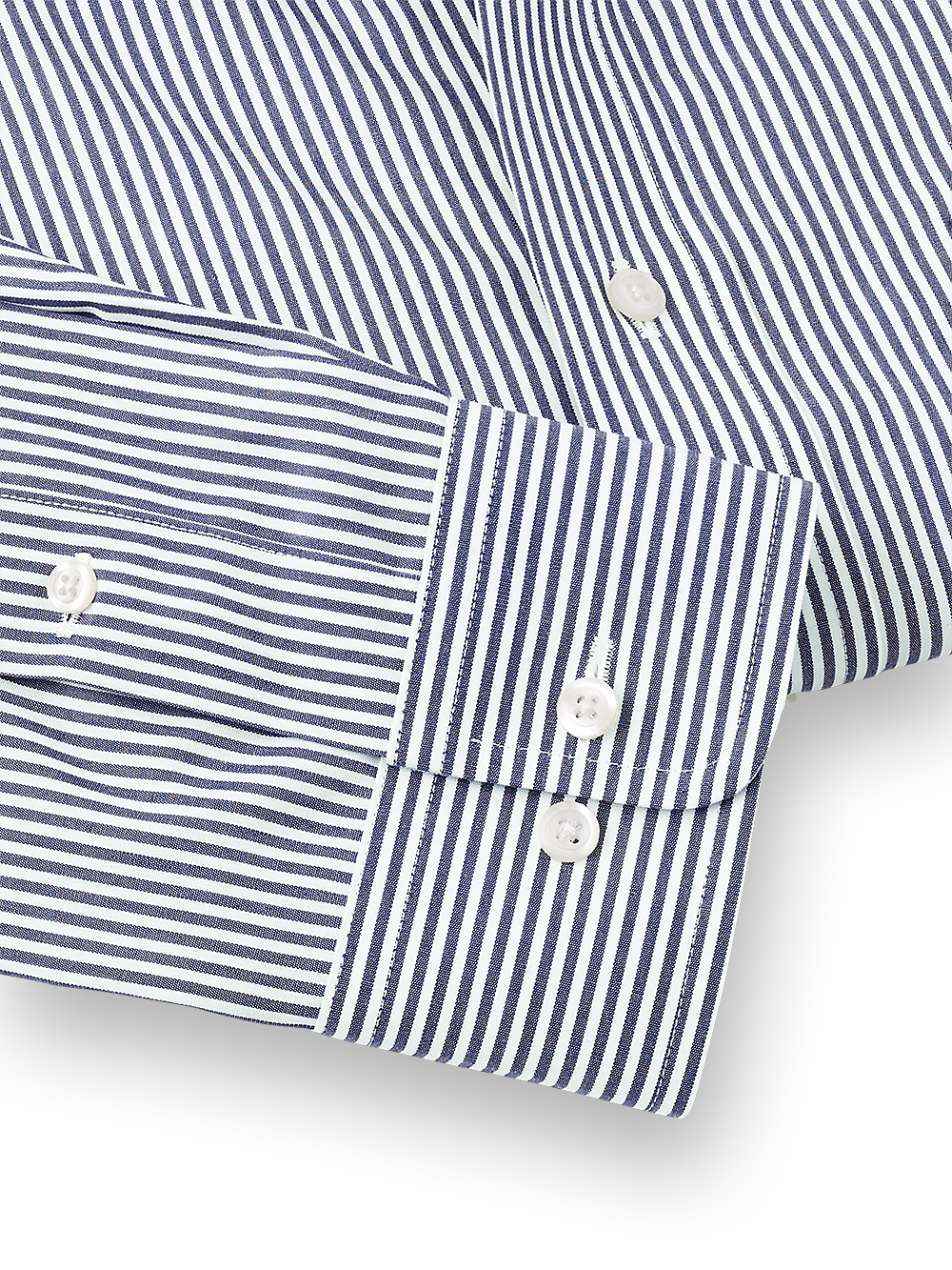 Alternate Image of Non-iron Cotton Stripe Dress Shirt With Contrast Trim-3