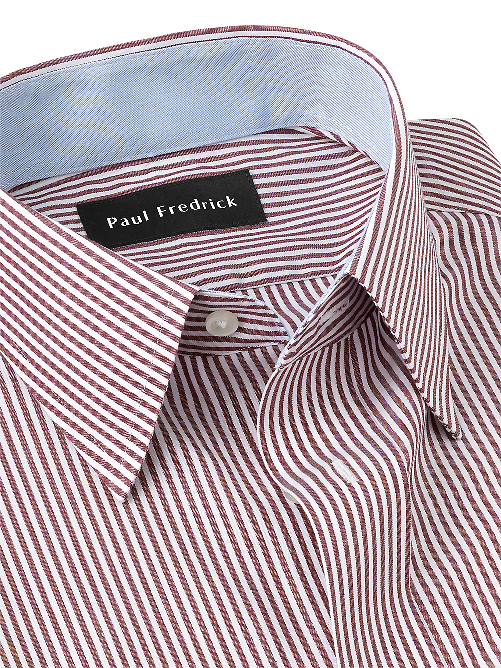 Alternate Image of Non-iron Cotton Stripe Dress Shirt With Contrast Trim-2