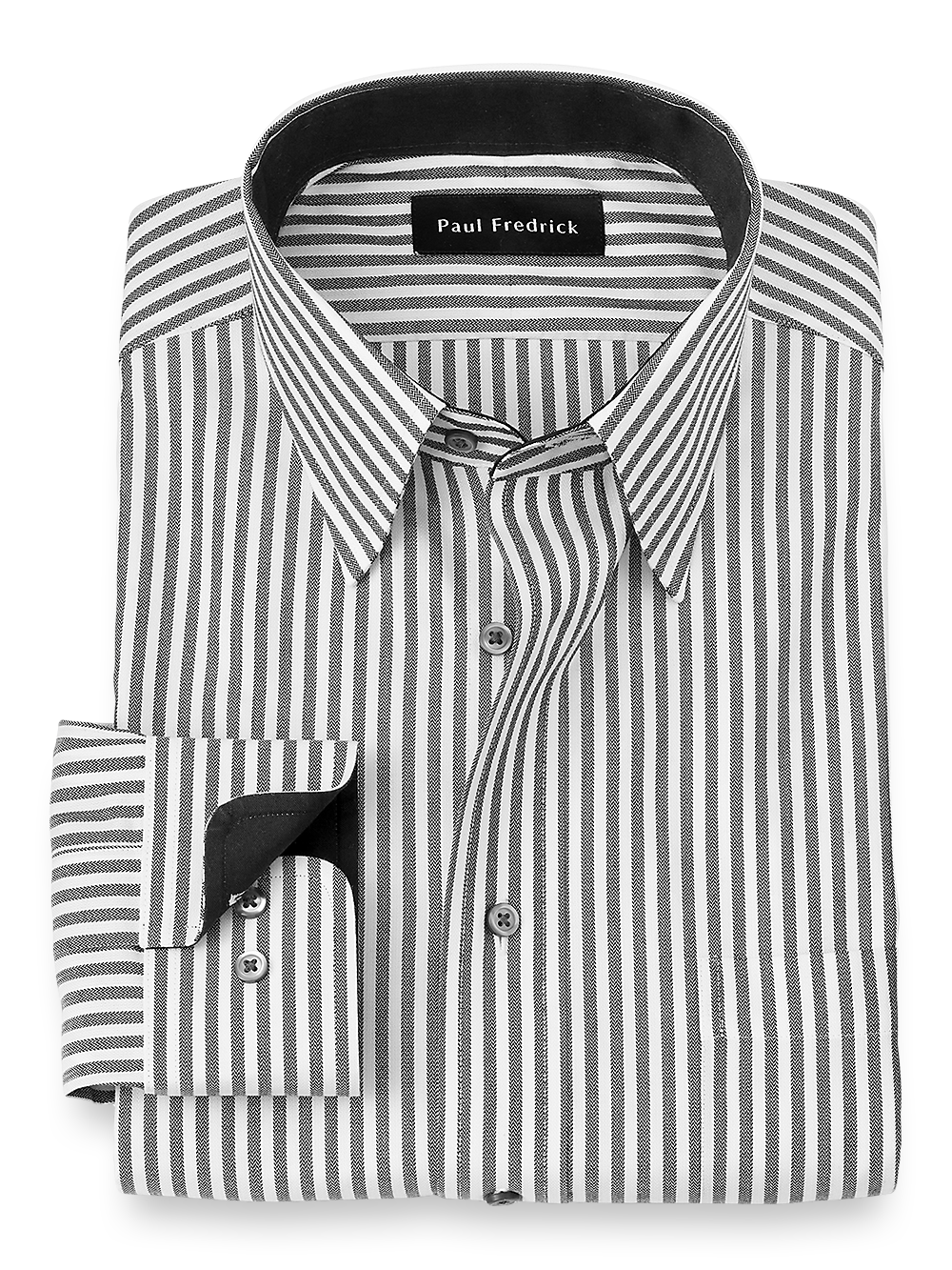 Men s Grey Striped Dress Shirts Paul Fredrick