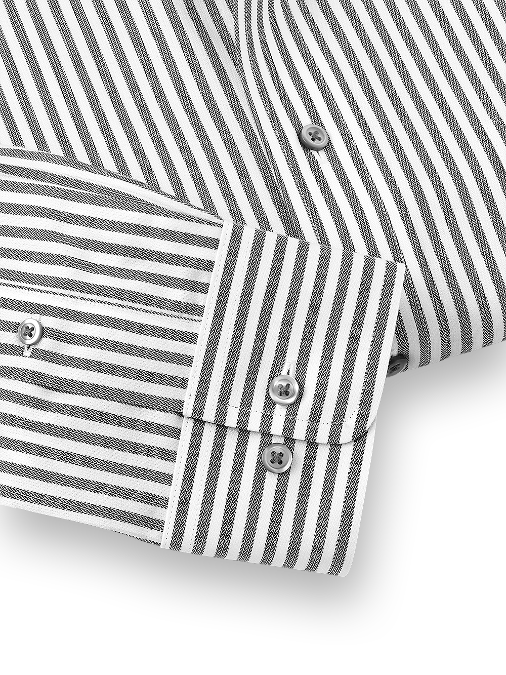 Alternate Image of Non-iron Cotton Stripe Dress Shirt With Contrast Trim-3